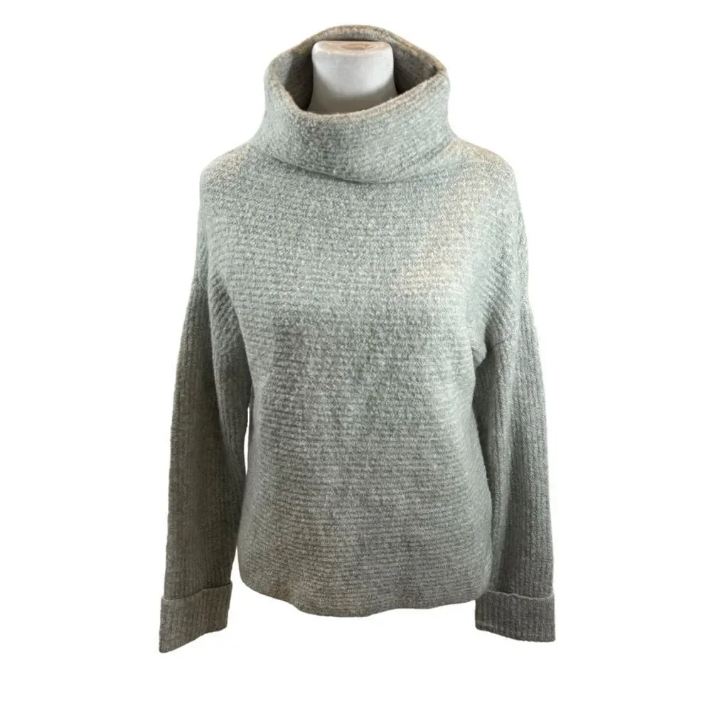 Ladies Daily Ritual Brand Grey Wool Blend Mock Neck‎ Sweater Size Medium